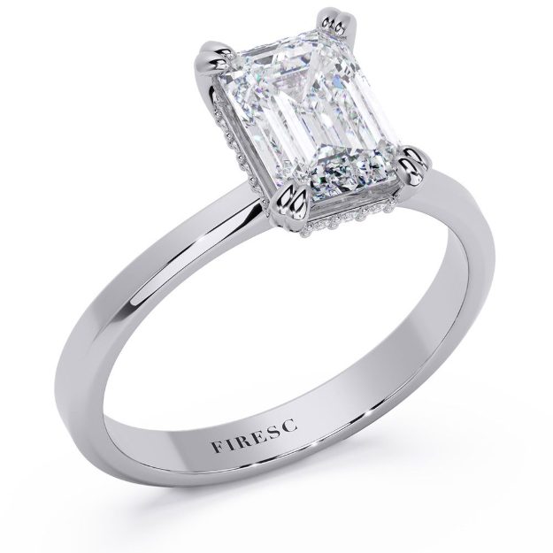 Engagement Ring AA457, 14K White 1